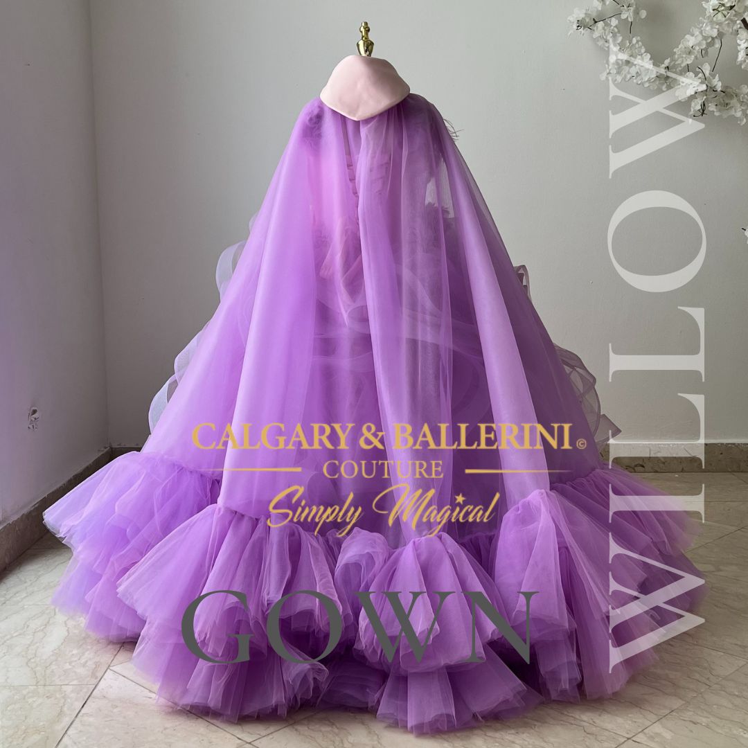 purple flower girl dresses