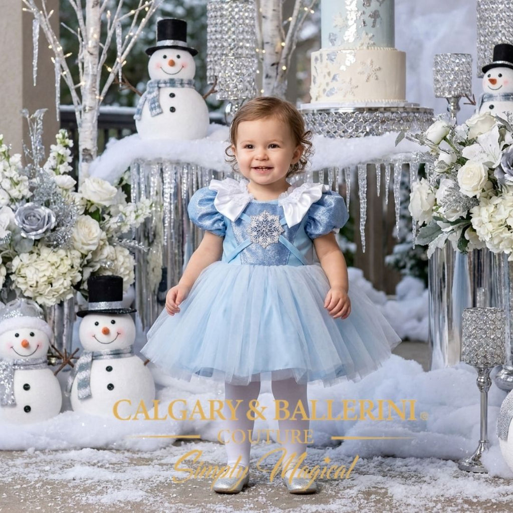 Blue Christmas Dress Girl