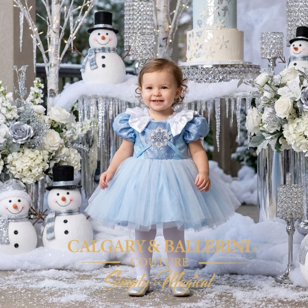 Blue Christmas Dress Girl