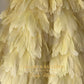 Girls Yellow Feather Gown | Luxury Couture Dress Age 1–18 Special Occasion