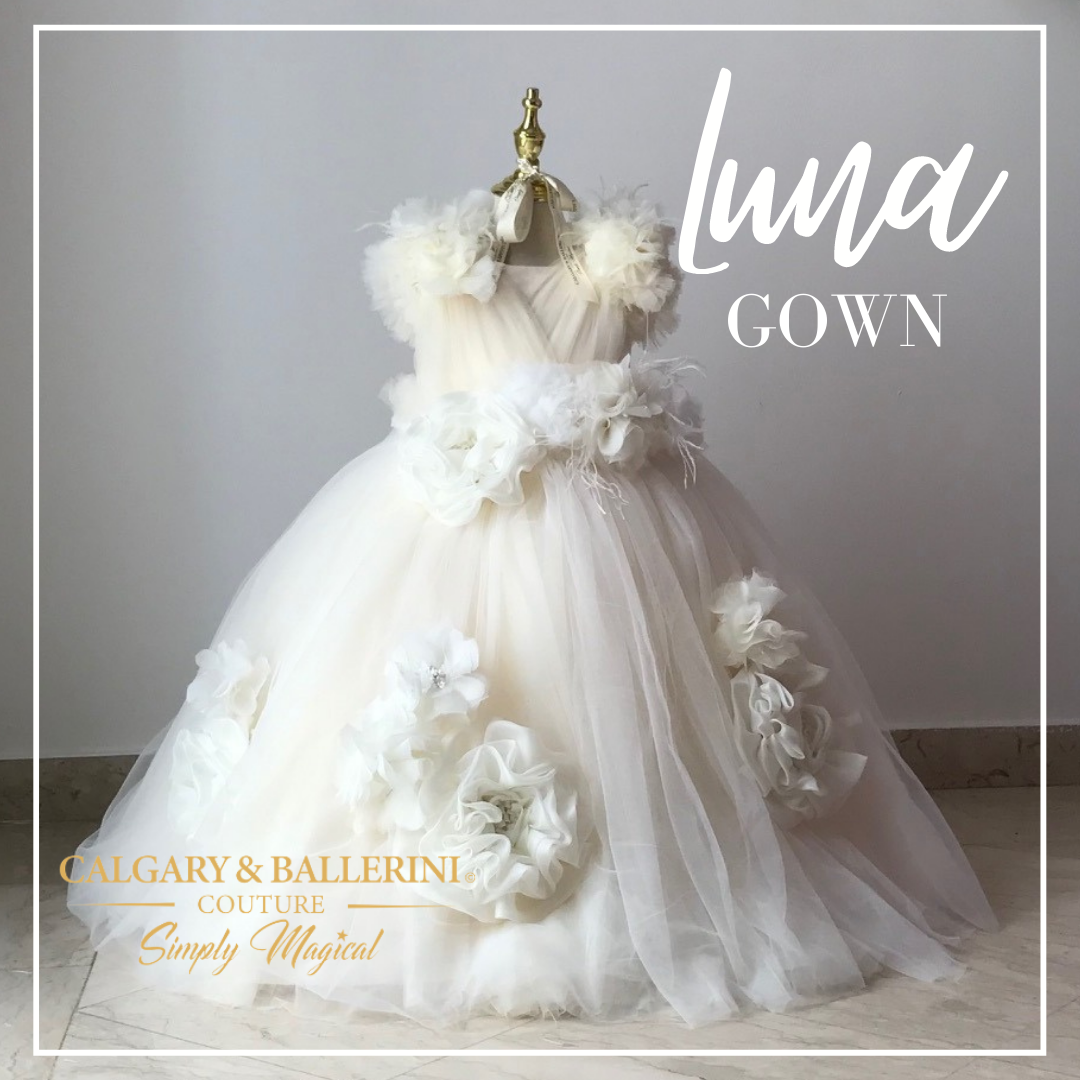 Designer flower girl dress