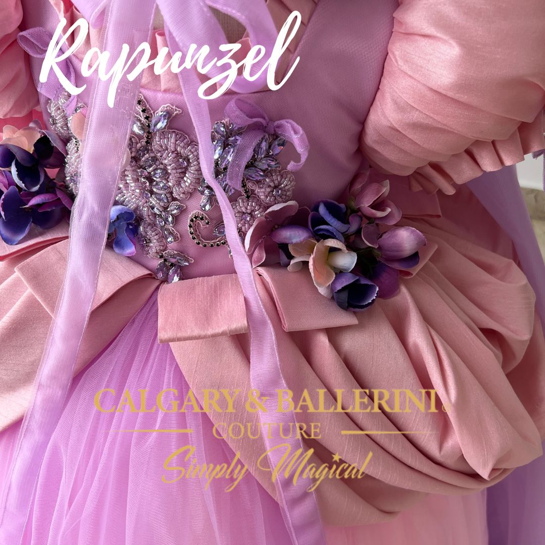 Disney Princess Rapunzel Costume: Lavish Violet Ball Gown for Girls