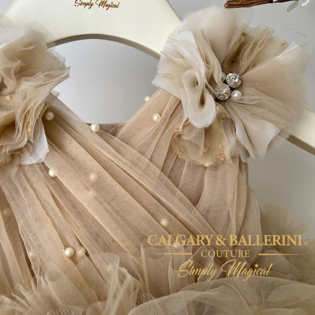 luxury and style like a couture feather dress. This angel feather gown in golden fawn is a beautiful feather dress 