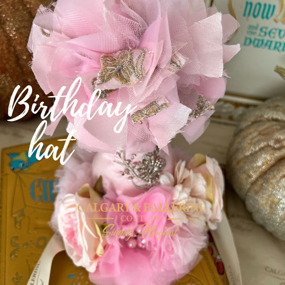 Make the birthday party extra special this year with a custom birthday hat! Nothing says birthday celebration like a hand crafted birthday hat made of beautiful rhinestone and pearl flowers or tulle and satin handmade flowers. 