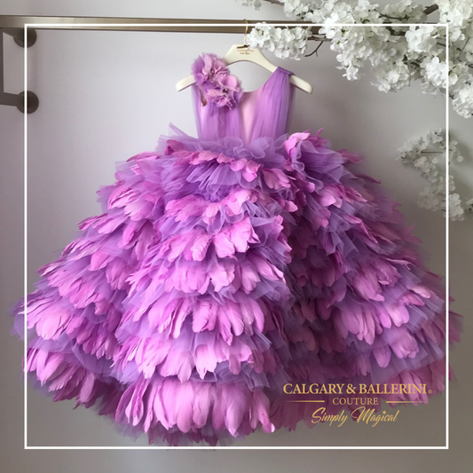 Handmade purple ball gown for pageants and events