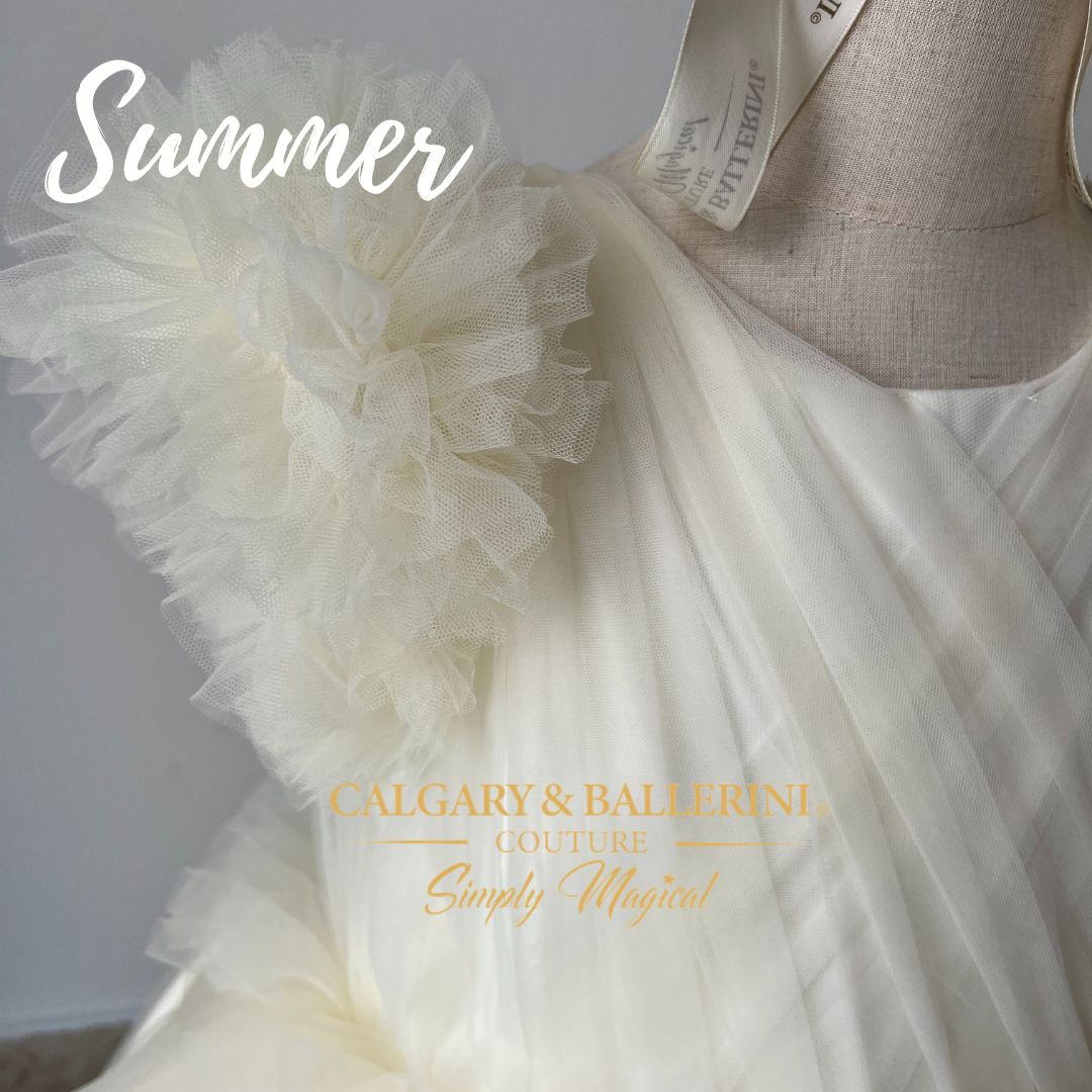 Ivory A-Line First Communion Dress – Tulle Ball Gown for Girls - Main Image