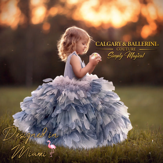 feather wedding dress