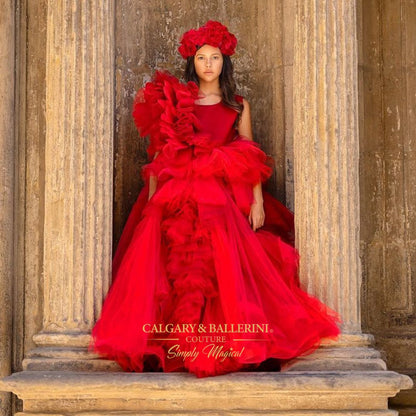 Red Flower Girl Dresses